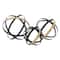 Black & Gold Metal Contemporary Orb Sculpture Set